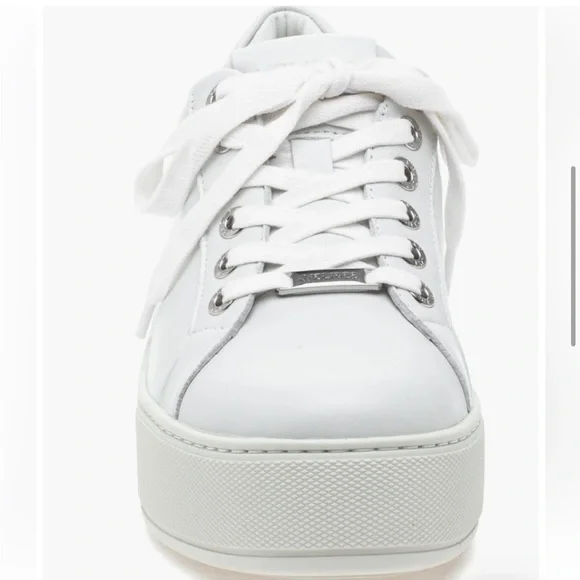 NWT J/SLIDES MAYA White Leather Sneaker - Picture 5 of 15